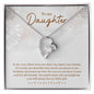 Daughter Floating Heart Necklace, Heart Necklace | Custom Heart Design