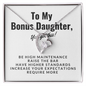 Sentimental Heart Necklace for Bonus Daughter | Custom Heart Design