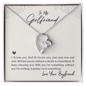 Girlfriend Heart Necklace, Forever Love Heart Necklace To My Girlfriend | Custom Heart Design