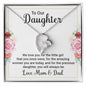 Daughter Floating Heart Necklace, Heart Necklace | Custom Heart Design