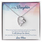 Daughter Floating Heart Necklace, Heart Necklace | Custom Heart Design