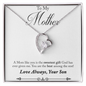 Mom Jewelry, Silver Heart Necklace for Mom, Floating Heart Necklace - Custom Heart Design