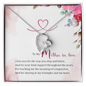 Mother in Law Jewelry, Heart Necklace for Mom, Floating Heart Necklace | Custom Heart Design