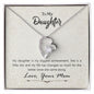 Daughter Floating Heart Necklace, Heart Necklace | Custom Heart Design