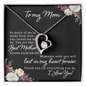 Mom Jewelry, Gold Heart Necklace for Mom, Floating Heart Necklace | Custom Heart Design