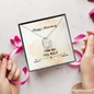 Wife Anniversary Necklace, Floating Heart Necklace, Beautiful Wife Necklace-Love you this much | Custom Heart Design
