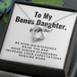 Sentimental Heart Necklace for Bonus Daughter | Custom Heart Design