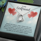 Girlfriend Heart Necklace, Forever Love Heart Necklace To My Girlfriend | Custom Heart Design