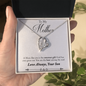 Mom Jewelry, Silver Heart Necklace for Mom, Floating Heart Necklace - Custom Heart Design