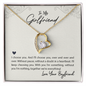 Girlfriend Heart Necklace, Forever Love Heart Necklace To My Girlfriend | Custom Heart Design