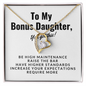 Sentimental Heart Necklace for Bonus Daughter | Custom Heart Design
