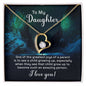 Daughter Floating Heart Necklace, Heart Necklace | Custom Heart Design