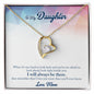 Daughter Floating Heart Necklace, Heart Necklace | Custom Heart Design