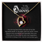 Wife Heart Necklace, Floating Heart Necklace, Beautiful Wife Necklace-My Queen | Custom Heart Design
