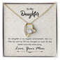 Daughter Floating Heart Necklace, Heart Necklace | Custom Heart Design