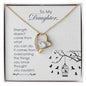 Daughter Floating Heart Necklace, Heart Necklace | Custom Heart Design