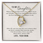 Daughter Floating Heart Necklace, Heart Necklace | Custom Heart Design
