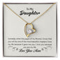 Daughter Floating Heart Necklace, Heart Necklace | Custom Heart Design