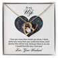 Wife Heart Necklace, Floating Heart Necklace, Beautiful Wife Necklace-I love you more | Custom Heart Design