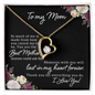 Mom Jewelry, Gold Heart Necklace for Mom, Floating Heart Necklace | Custom Heart Design