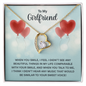 Girlfriend Heart Necklace, Forever Love Heart Necklace To My Girlfriend | Custom Heart Design