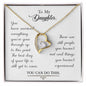 Daughter Floating Heart Necklace, Heart Necklace | Custom Heart Design