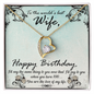 Wife Birthday Necklace, Floating Heart Necklace, Beautiful Wife Necklace-The Best Wife | Custom Heart Design