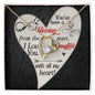 Daughter Floating Heart Necklace, Heart Necklace for Daughter