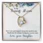 Mom Jewelry, Heart Necklace for Bonus Mom, Floating Heart Necklace | Custom Heart Design
