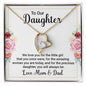 Daughter Floating Heart Necklace, Heart Necklace | Custom Heart Design