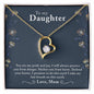 Daughter Floating Heart Necklace, Heart Necklace for Daughter | Custom Heart Design