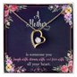 Mom Jewelry, Heart Necklace for Mom, Floating Heart Necklace | Custom Heart Design