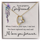 Girlfriend Heart Necklace, Forever Love Necklace To My Girlfriend | Custom Heart Design