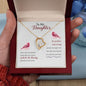 Daughter Floating Heart Necklace, Heart Necklace | Custom Heart Design