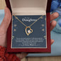 Daughter Floating Heart Necklace, Heart Necklace for Daughter | Custom Heart Design