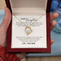 Daughter Floating Heart Necklace, Heart Necklace | Custom Heart Design