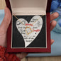 Daughter Floating Heart Necklace, Heart Necklace for Daughter
