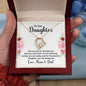 Daughter Floating Heart Necklace, Heart Necklace | Custom Heart Design