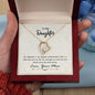 Daughter Floating Heart Necklace, Heart Necklace | Custom Heart Design