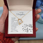 Daughter Floating Heart Necklace, Heart Necklace | Custom Heart Design