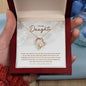 Daughter Floating Heart Necklace, Heart Necklace | Custom Heart Design