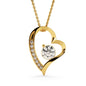 Wife Heart Necklace, Floating Heart Necklace, Beautiful Wife Necklace-Forever until the end | Custom Heart Design