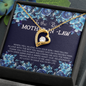 Mom In Law Jewelry, Heart Necklace for Mother in Law, Floating Heart Necklace - Custom Heart Design