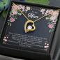 Mom Jewelry, Silver Heart Necklace for Mom, Floating Heart Necklace - Custom Heart Design