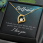 Girlfriend Heart Necklace, Forever Love Heart Necklace To My Girlfriend | Custom Heart Design