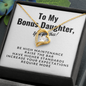 Sentimental Heart Necklace for Bonus Daughter | Custom Heart Design