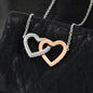 Interlocking Hearts Necklace for Girlfriend | Custom Heart Design