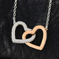 Anniversary Interlocking Hearts Necklace for Wife | Custom Heart Design