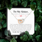 To My Sister, Happy Mother's Day-Interlocking Heart Necklace - Custom Heart Design