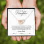 Interlocking Hearts Necklace for Daughter From Dad | Custom Heart Design